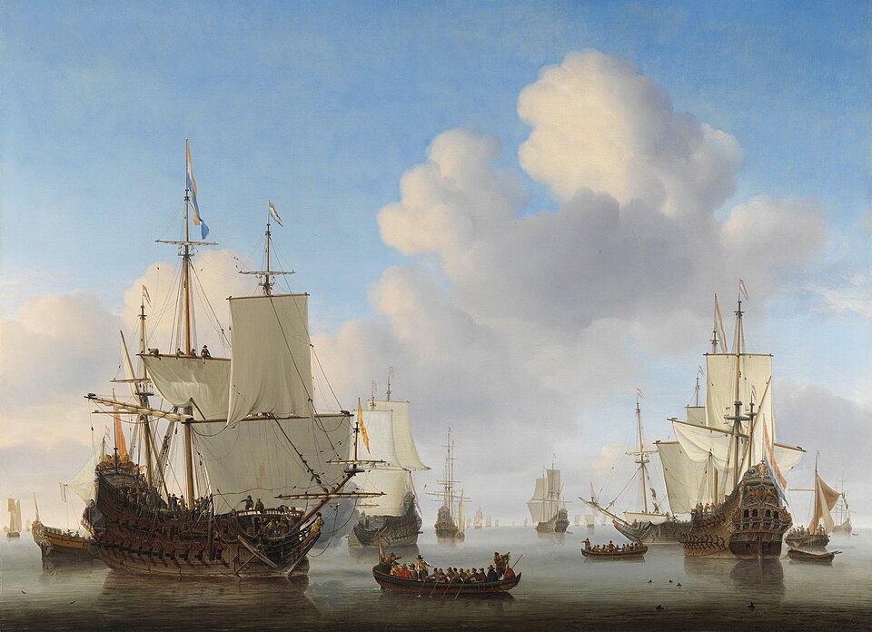 Holländische Handelsschiffe in ruhiger See, Willem van de Velde II